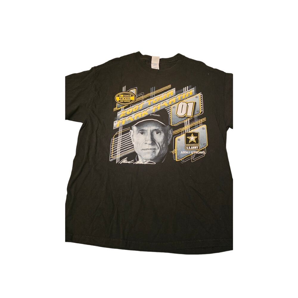 Vintage Mark Martin Nextel Cup Series 2007 Tour T-Shirt Size XL US Army Nascar